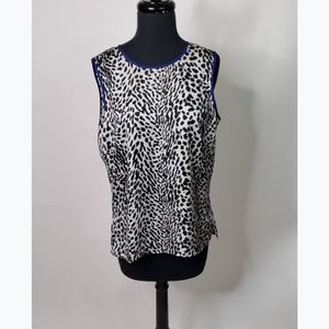 Kasper Animal Print Tank Top Blouse (Size: M)